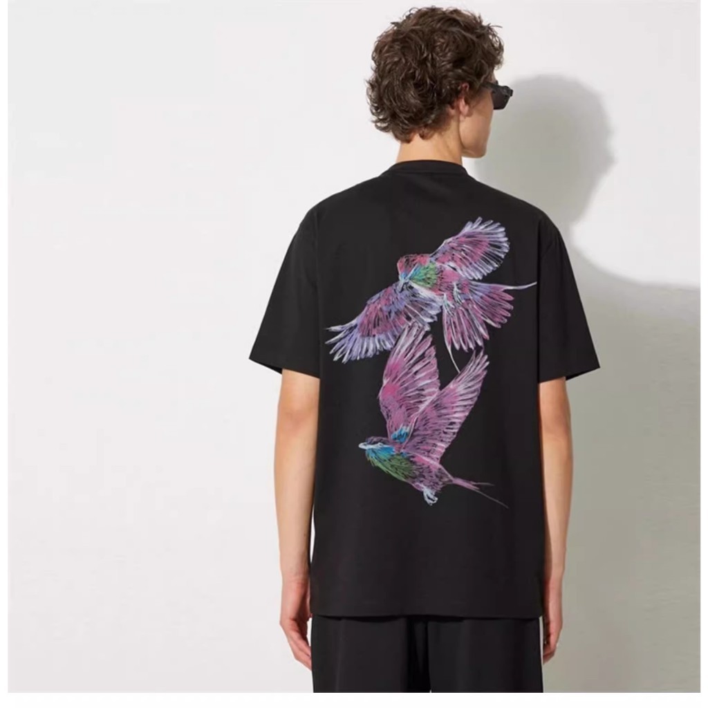 แฟชั่น100%cotton Y-3 Y3 Men's Fashion and Leisure Trendy Brand Kingfisher Pure Cotton Short sleeved 