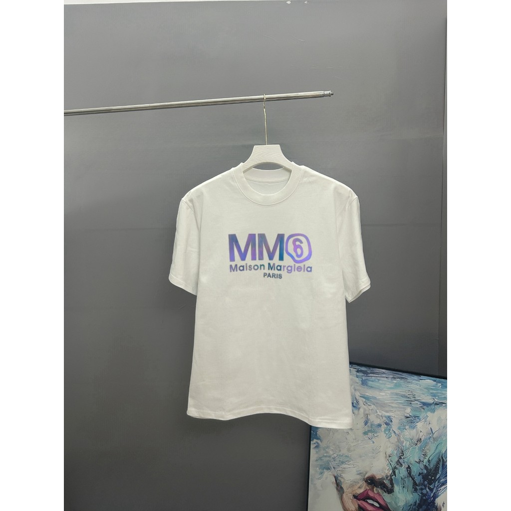 Magira MM20626 ต้นฤดูใบไม้ผลิสไตล์ใหม่เสื้อยืดแขนสั้นผู้ชายสไตล์ผู้หญิงสไตล์คู่ลําลองขนาดใหญ่รอบคอ D