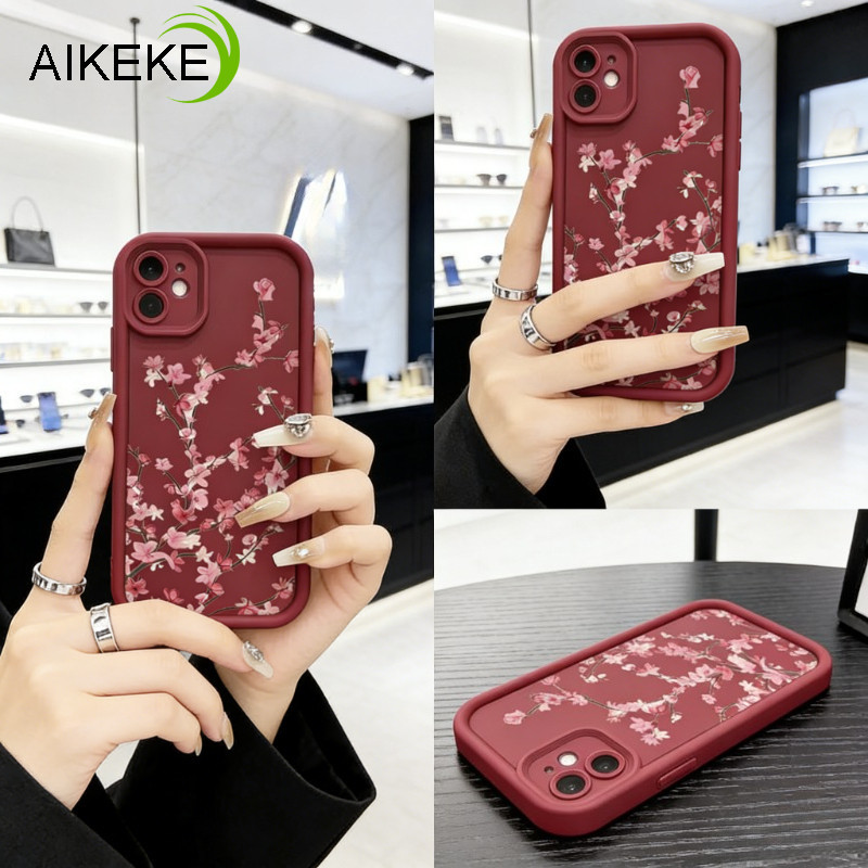 Simple Peach Blossom เคสโทรศัพท์สีทึบสําหรับ iQOO 13 12 Pro 11 Pro 11S 10 9 SE 8 Pro 7 3 U5X U5E U5 