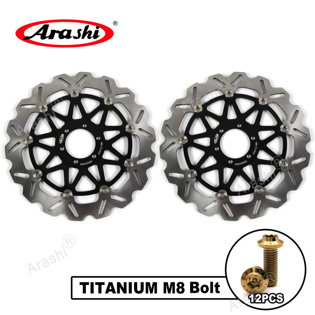 Arashi CNC Full Floating Front เบรคดิสก์โรเตอร์สําหรับ BIMOTA V-DUE VDUE 500 1997-2000 / BB1 SUPERMO