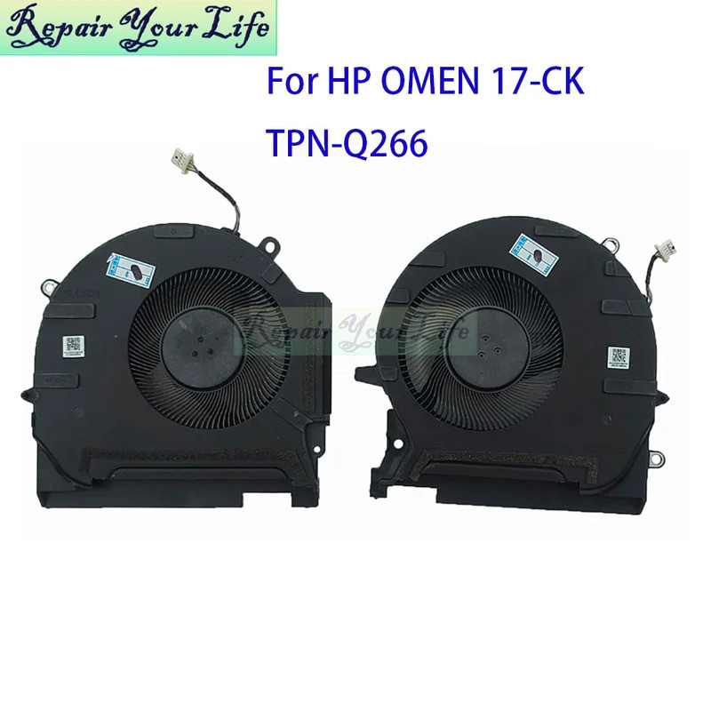 โน้ตบุ๊ค Cooler CPU GPU พัดลมระบายความร้อนสําหรับ HP OMEN 17-CK CK1000 TPN-Q266 M78888 M7839-001 EG7