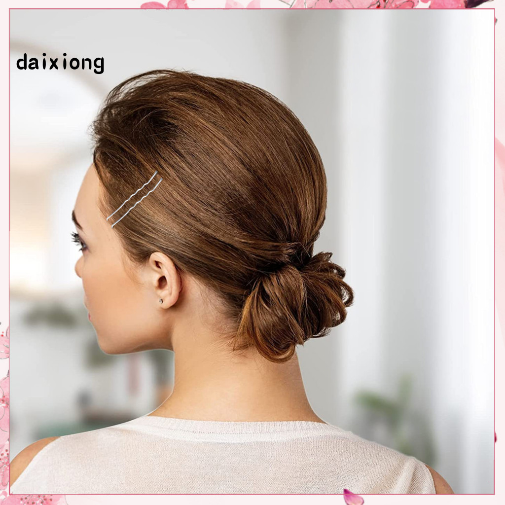 <daixiong>Bobby Pins Assortment Brown Hairpins Hair Pins Kit สําหรับผู้หญิง – สีน้ําตาล U รูปร่างโลห