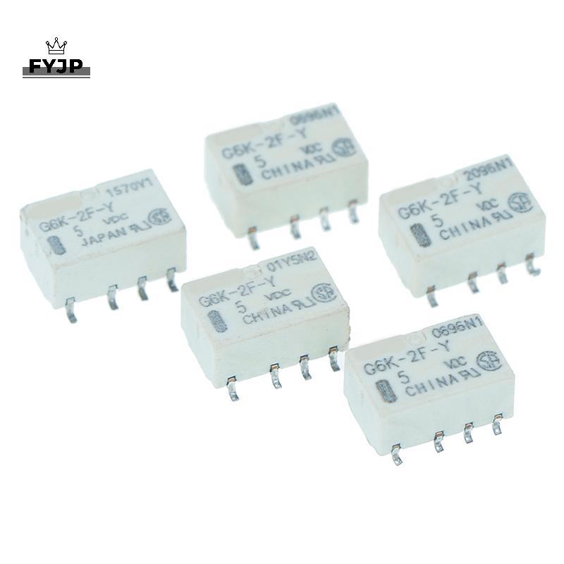 FYJP 5 ชิ้น dc 5v smd g6k-2f-y รีเลย์สัญญาณ 8pin สําหรับรีเลย์ omron [JP]