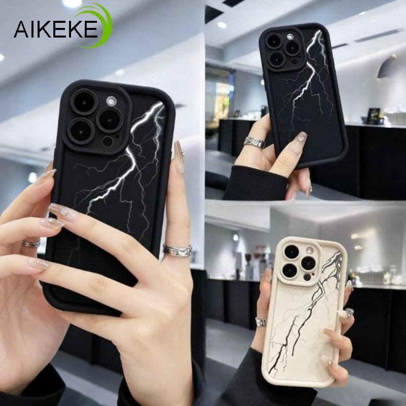 Cool Lightning รูปแบบสีทึบเคสโทรศัพท์สําหรับ iQOO 13 12 Pro 11 Pro 11S 10 9 SE 8 Pro 7 3 U5X U5E U5 