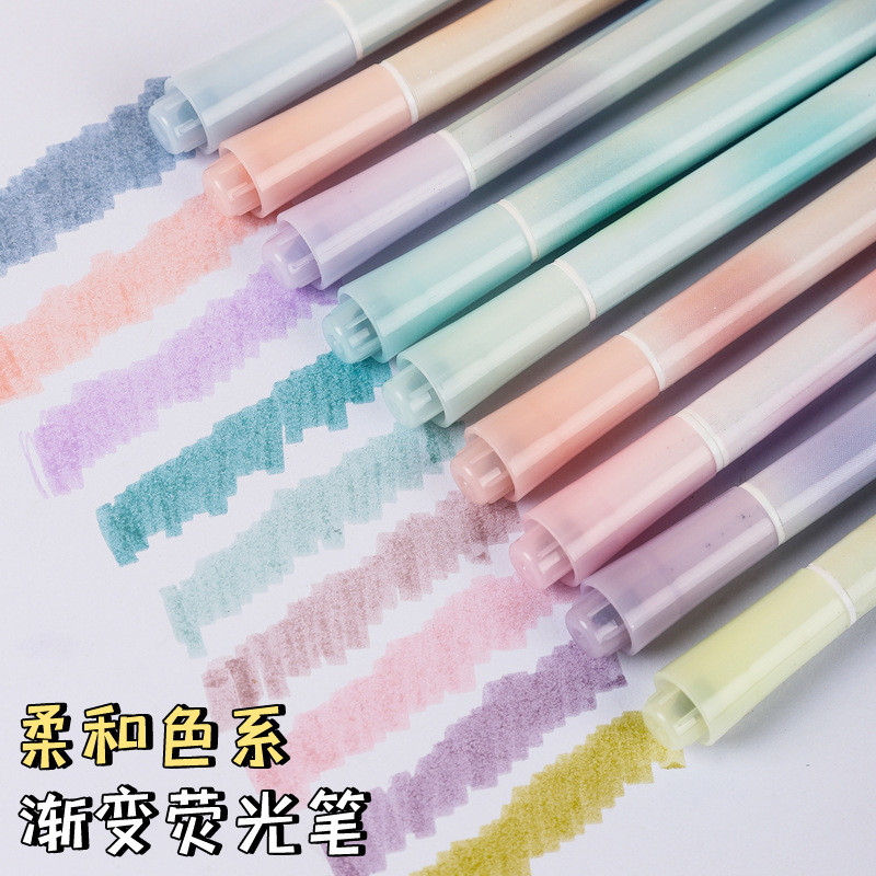Double-Headed Highlighter Highlighter MARKER ปากกาสําหรับนักเรียน MARKER คู่มือปากกา Eye Protection 