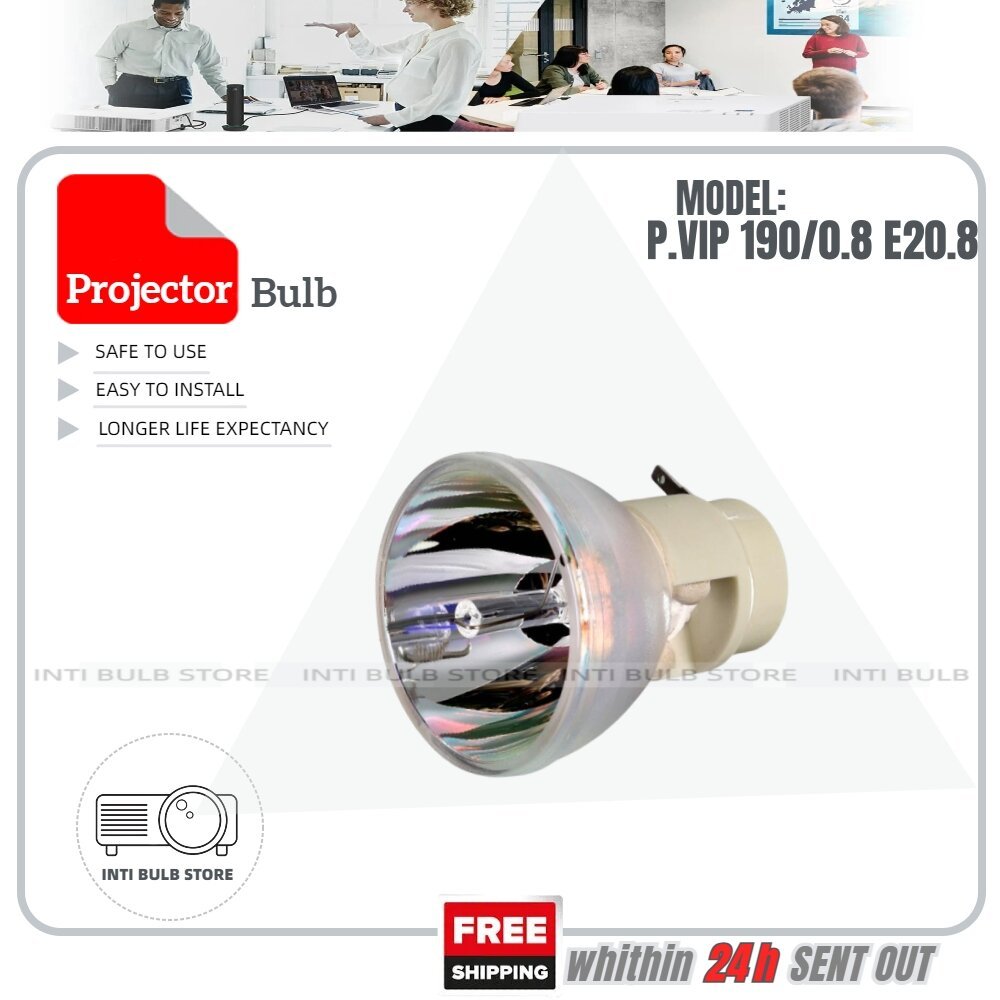สําหรับ OPTOMA โคมไฟโปรเจคเตอร์ P.VIP 190/0.8 E20.8