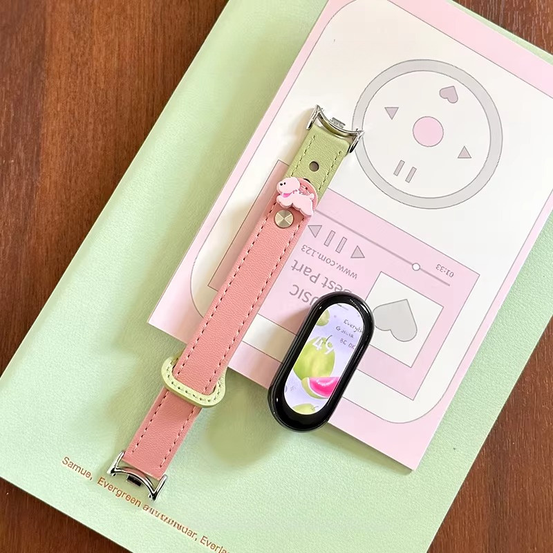 สายหนังบางลายการ์ตูนน่ารักสำหรับสมาร์ทวอทช์ Huawei Band 11 Band 11 Pro สายรัดข้อมือสำรองสำหรับ Huawei Band 10 Band 9 Band 8 ราคา ถูกที่สุด ดีลบีเคเค
