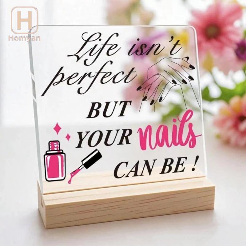 Tianyuaneee เล็บรูปร่างจอแสดงผล BOARD Advice Board พร้อมฐานเล็บท่องเที่ยวเล็บปลอมแสดงผู้ถือร้านทําเล