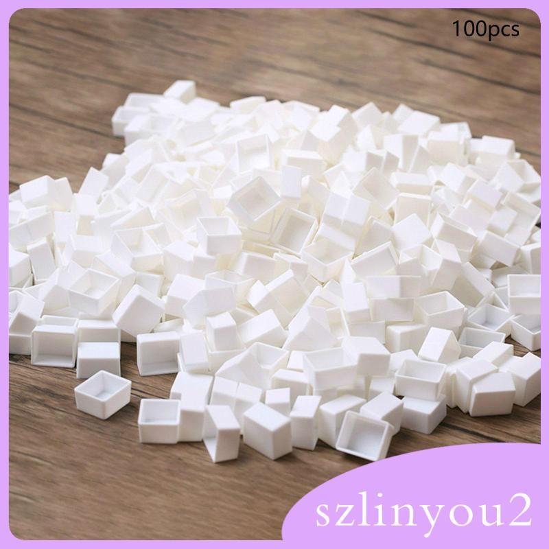 [ซลินยู2] จานสีครึ่งปันสีน้ําเปล่า 100 ชิ้น, มัลติฟังก์ชั่น, เดินทางง่าย, สําหรับวัยรุ่น, จิตรกร, สีอะครีลิค