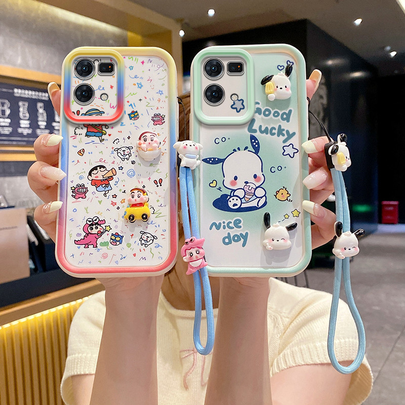 เคส Oppo Reno 7 4G / Reno 8 4G / CPH2363 / CPH2457  TPU เคส XX2TYGZ1 ตุ๊กตาสามมิติกรณีโทรศัพท์ที่สวย