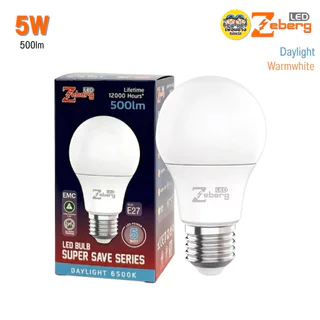 Zeberg หลอดไฟ LED BULB รุ่น SUPER SAVE SERIES 3w 5w 7w 9w 11w 13w 15w 18w 20w 25w แสงขาว แสงคูล แสงวอร์ม หลอดบับ