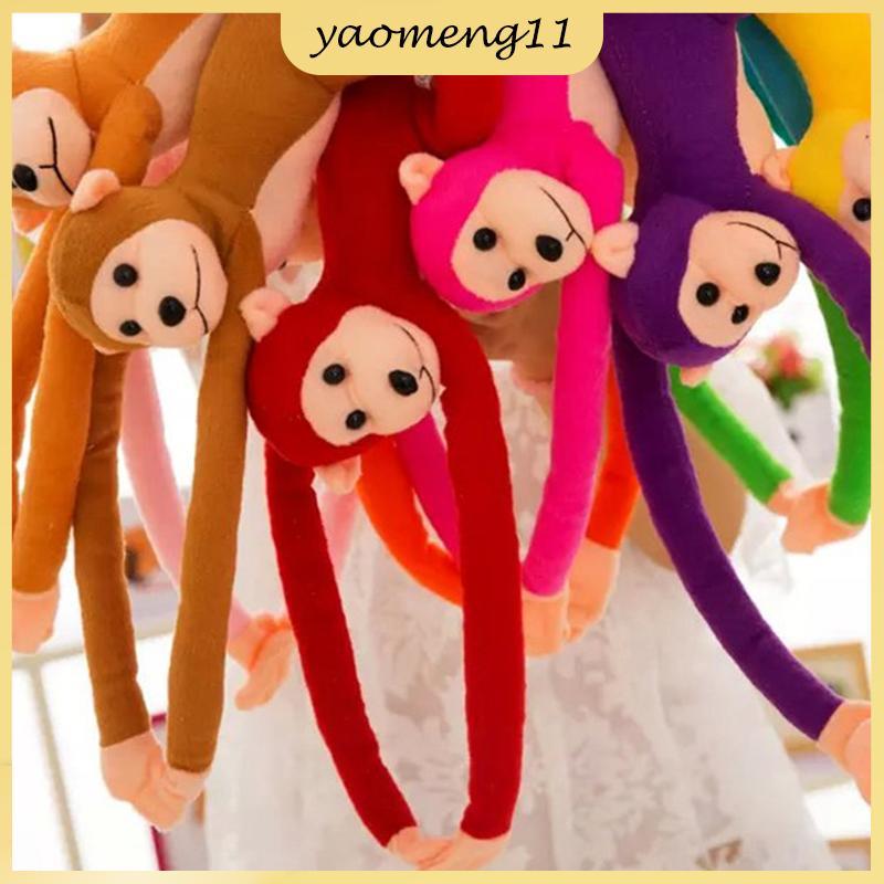 YM 60 ซม.แขนยาวหางลิงตุ๊กตา Plush ผ้าม่านเด็ก Sleeping Appease สัตว์ของเล่นรถตกแต่งวันวาเลนไทน์ Gi TH