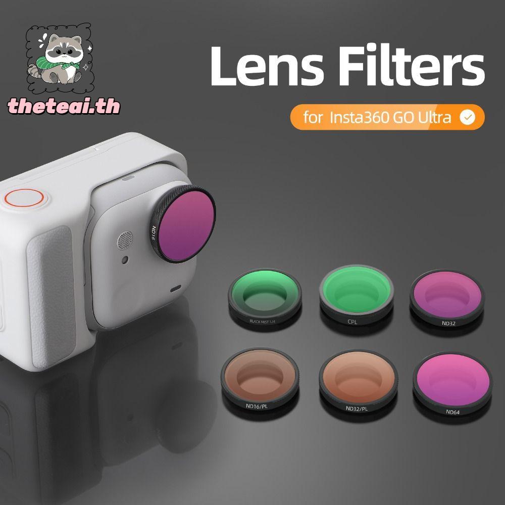 ชุดไส้กรอง THETEAI, ตัวกรองเลนส์กระจกออปติคอลแบบปรับได้, ND 8 16 32 64 CPL UV Anti-Scratch Action ตั