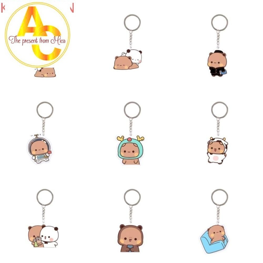 Bubu Dudu พวงกุญแจอะคริลิค, Kawaii ประณีตสัตว์หวานน่ารักการ์ตูน Bubu Dudu พวงกุญแจรถ