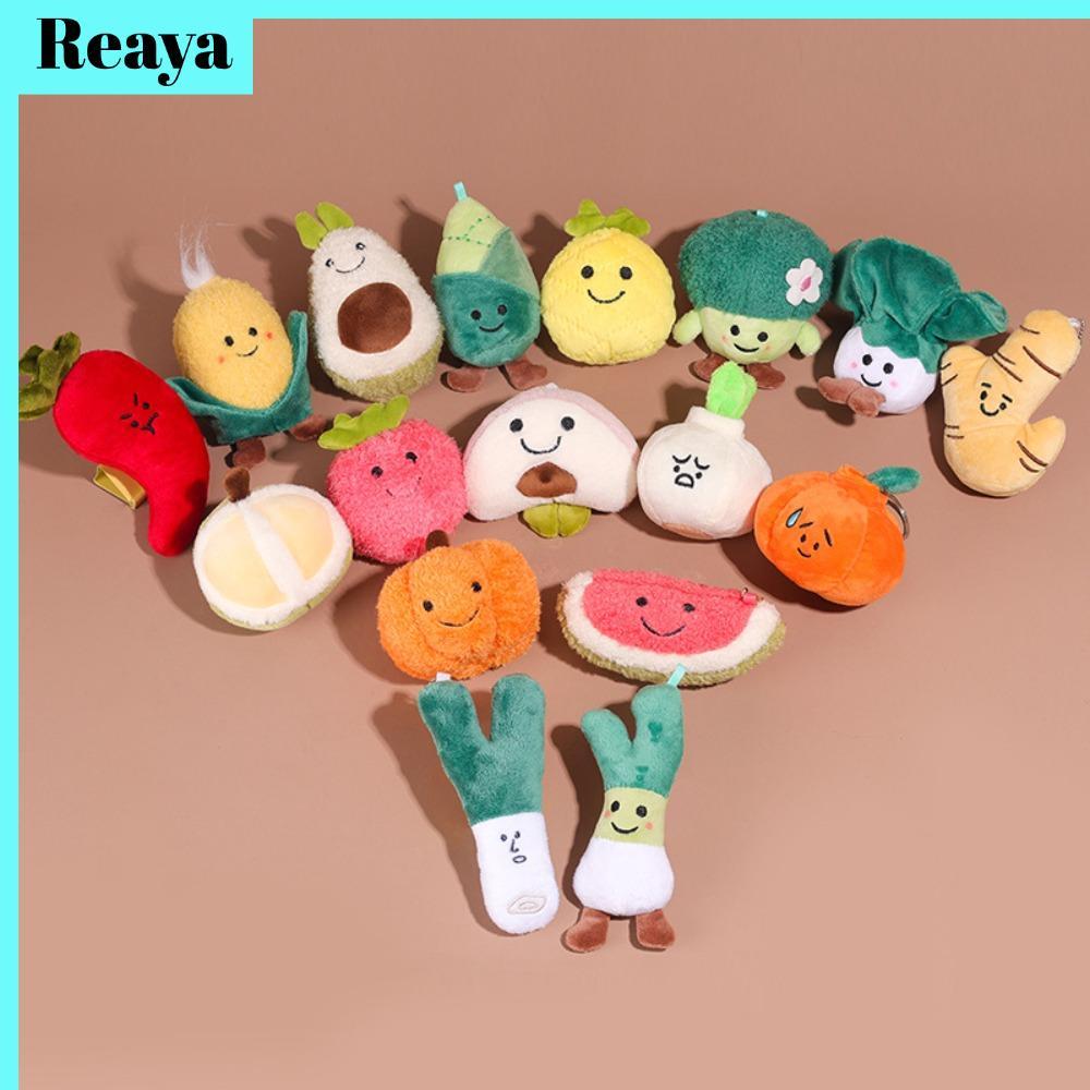 Reaya พวงกุญแจตุ๊กตา,พืชตลกผักน่ารักกระเป๋าจี้,กระเป๋านักเรียนอุปกรณ์เสริมของขวัญScallionตุ๊กตาของเล่นKey Chain