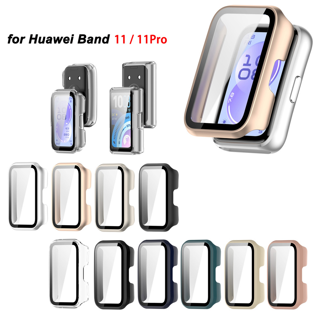 เคส สำหรับ Huawei Band11/11Pro กระจกนิรภัยเคส กระจกนิรภัยป้องกันหน้าจอ สำหรับ Huawei Band11/11 Pro กรณีป้องกันรอยขีดข่วน