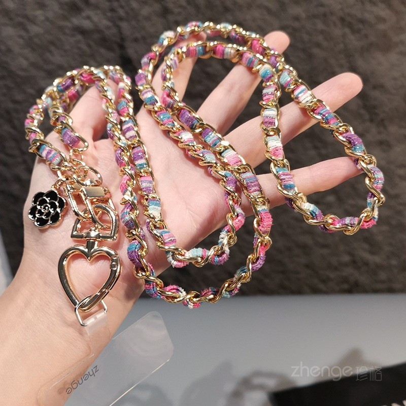 ที่สวยหรูยาวโทรศัพท์มือถือเชือกเส้นเล็กสายคล้องข้ามร่างกายโซ่แฟชั่นโลหะบิดโซ่จี้แสงหรูหราแขวนโซ่กรณีโทรศัพท์มือถือสลิงป้องกันการสูญหายโซ่ผู้หญิงศิลปะระดับไฮเอ