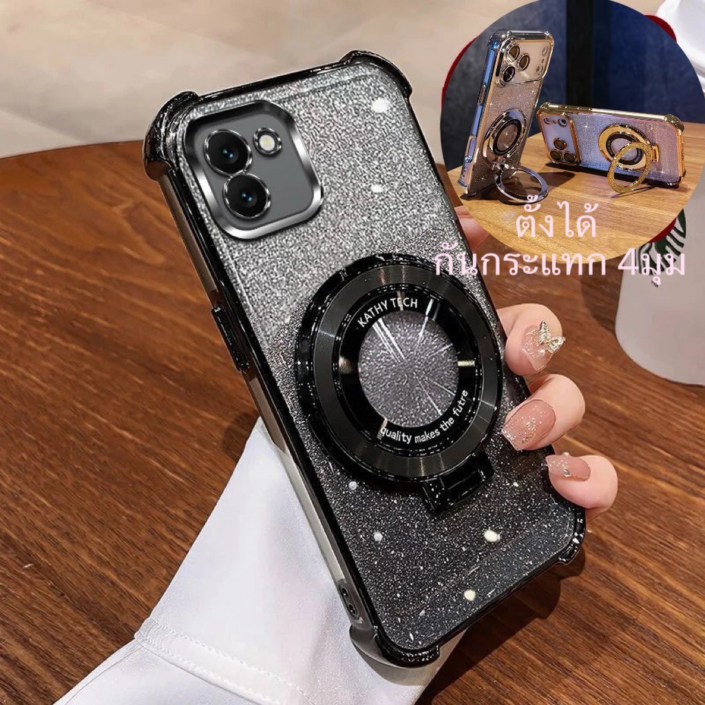 SAMSUNG เคสโทรศัพท์สําหรับSamsung A06 A07 A03S A02Sปกหลังกันกระแทก 4 มุมA78 A58 A98 สามารถยืนCd 7W1R