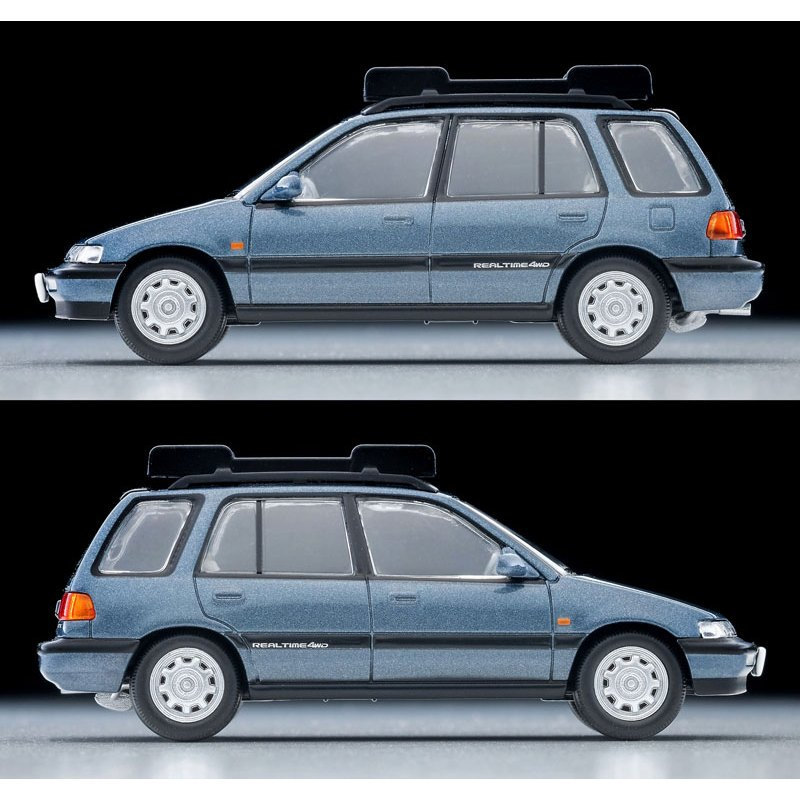 Collectible ใหม่(PRE-ORDER) LV-N297c Honda Civic Shuttle RT X (Blue) 90 Figure, w/Mountain Bike  ของ
