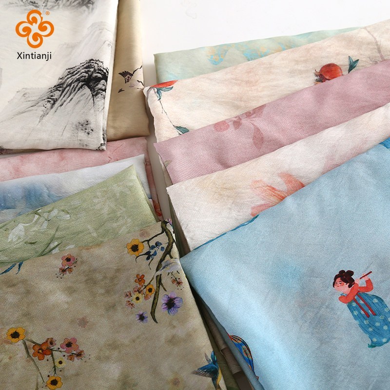 ใหม่สไตล์จีน Tencel ผ้าลินินฤดูร้อนบาง Hanfu Cheongsam วัสดุ Diy เสื้อผ้าผ้า TJ2219