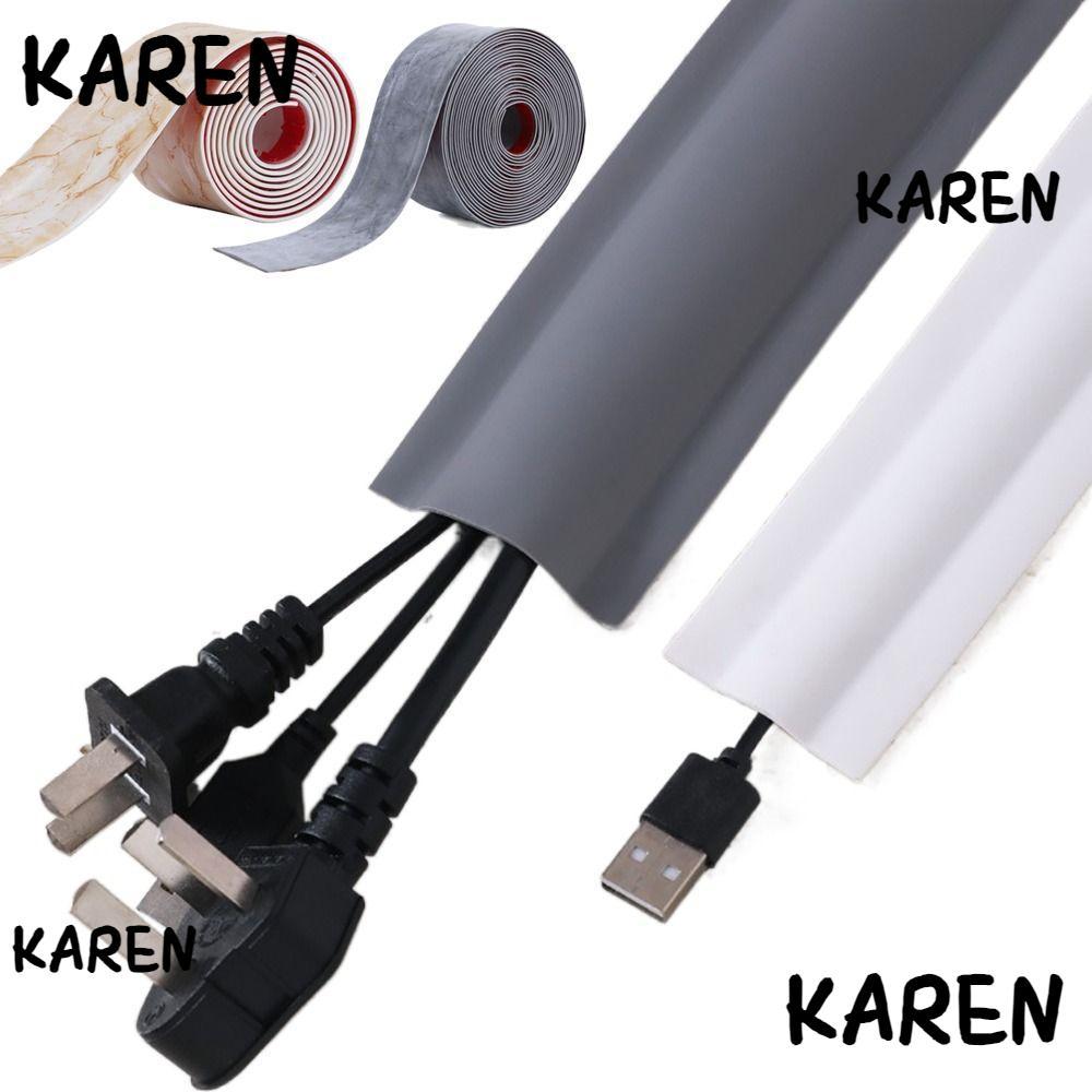 KARENGOODS TV Cord Hider, Paintable DIY ตกแต่งสายเคเบิลคอนซีลเลอร์, 2024 Self-Adhesive PVC กันน้ําสา