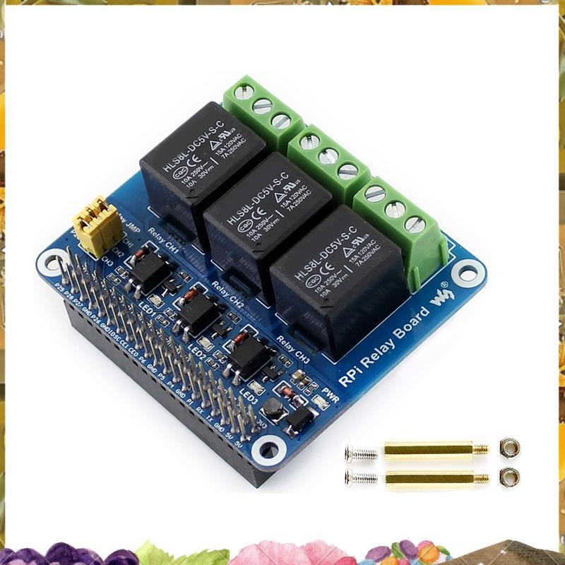 5V 3-Channel รีเลย์โมดูลบอร์ดขยาย Breakout Shield HAT Kit สําหรับ RPI Zero 2 W WH 2W 3