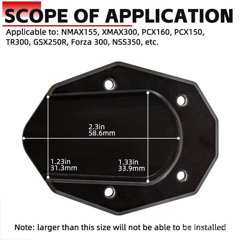 อุปกรณ์เสริมรถจักรยานยนต์ขาตั้งด้านข้างสําหรับ YAMAHA NMAX155 N MAX NMAX 155 125 NMAX125 Kickstand แ