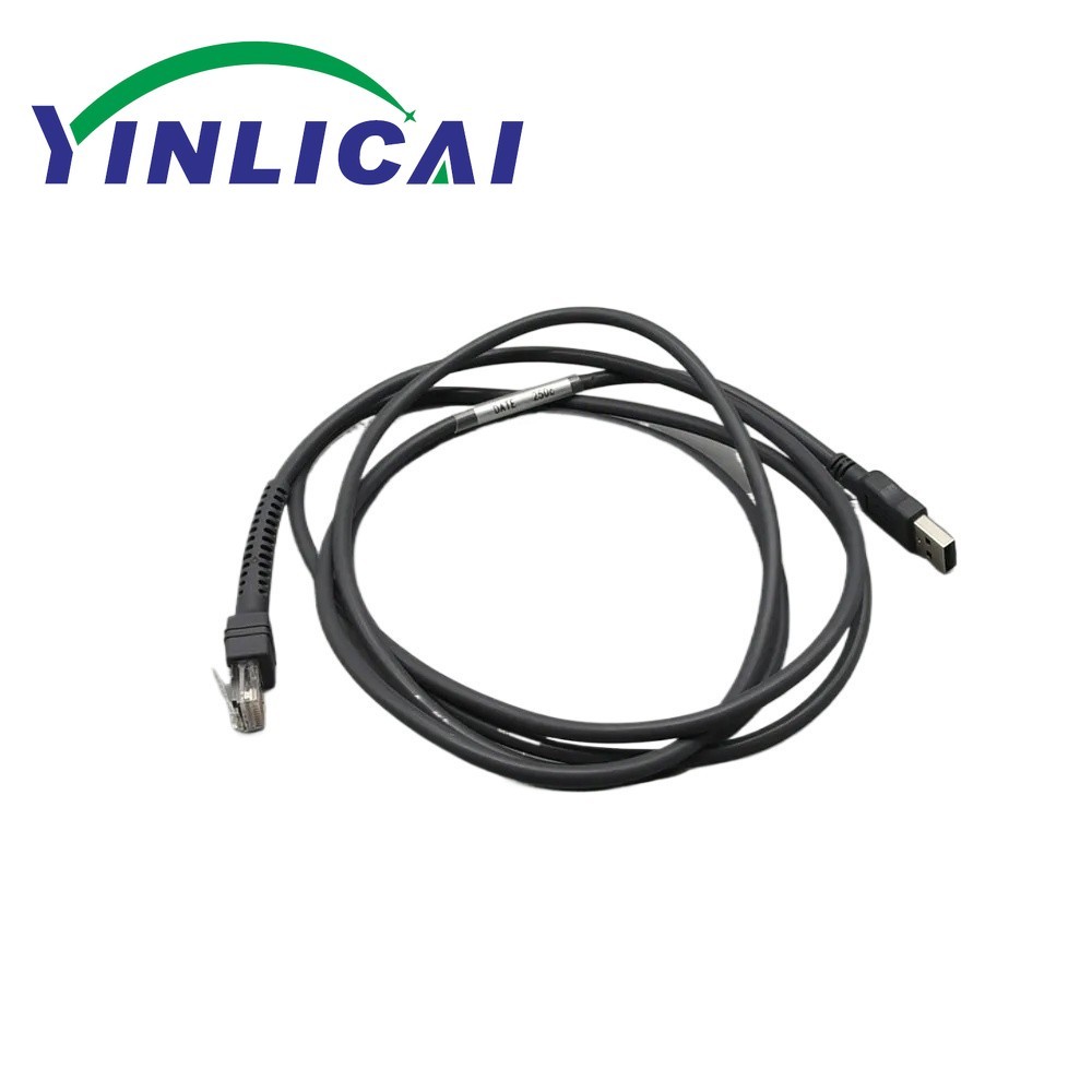 LS2208 เครื่องสแกนเนอร์ 2M สาย USB สําหรับสัญลักษณ์ Motorola LS1203 LS2208 LS4208 LS3008 Barcode Sca