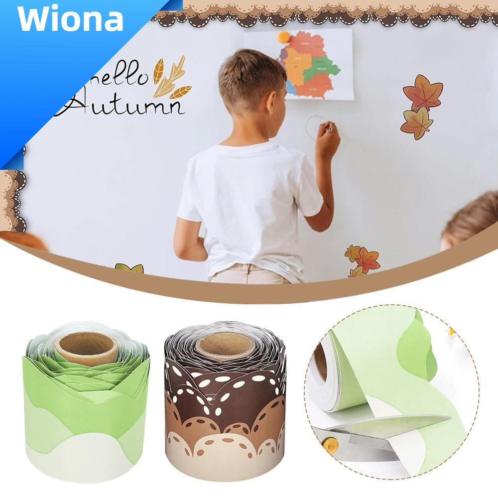 WIONA สติกเกอร์ตกแต่งชายแดน, DIY Self กาวโปสเตอร์ชายแดนสติกเกอร์, Creative 10 M/ม้วนขอบสติกเกอร์สําห