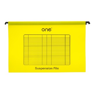 ONE แฟ้มแขวนพลาสติก F4 สีเหลือง (10เล่ม/แพ็ค)