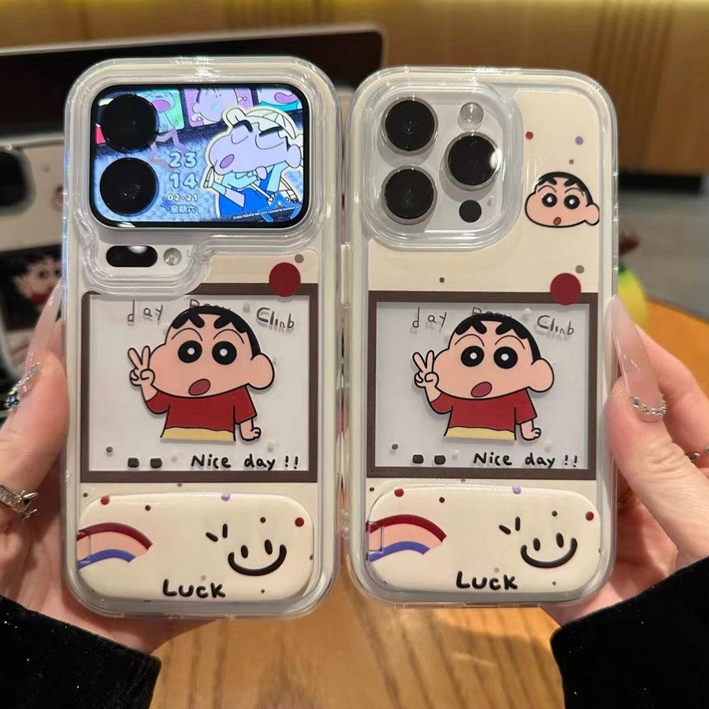 iphone 16 pro max case เคสไอโฟน 16 plus กรอบรูป Bier Shin-Chan เหมาะสําหรับ iPhone17PROMAX เคสโทรศัพ