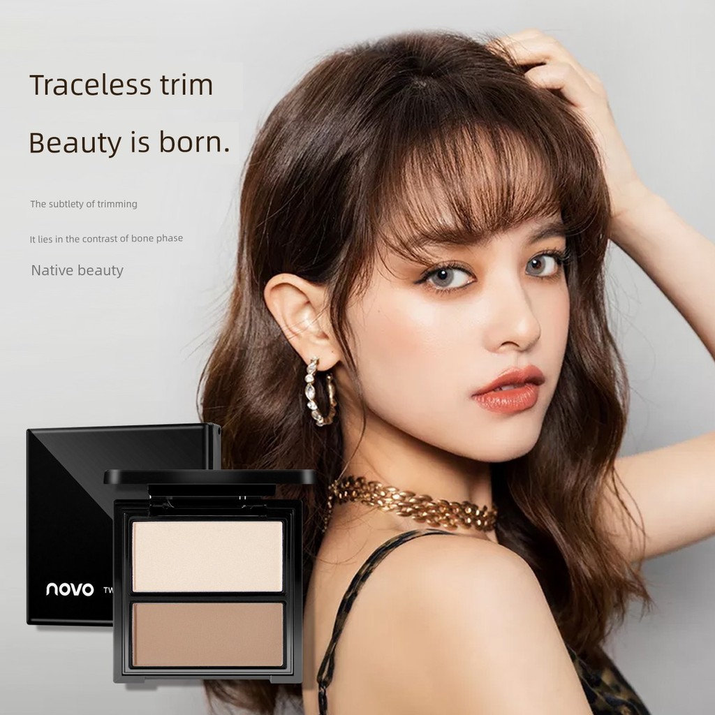 ไฮไลท์ คอนทัวร์ NOVO อายแชโดว์สองสีซ่อมแซมความมันวาวสูงแบบใช้คู่
