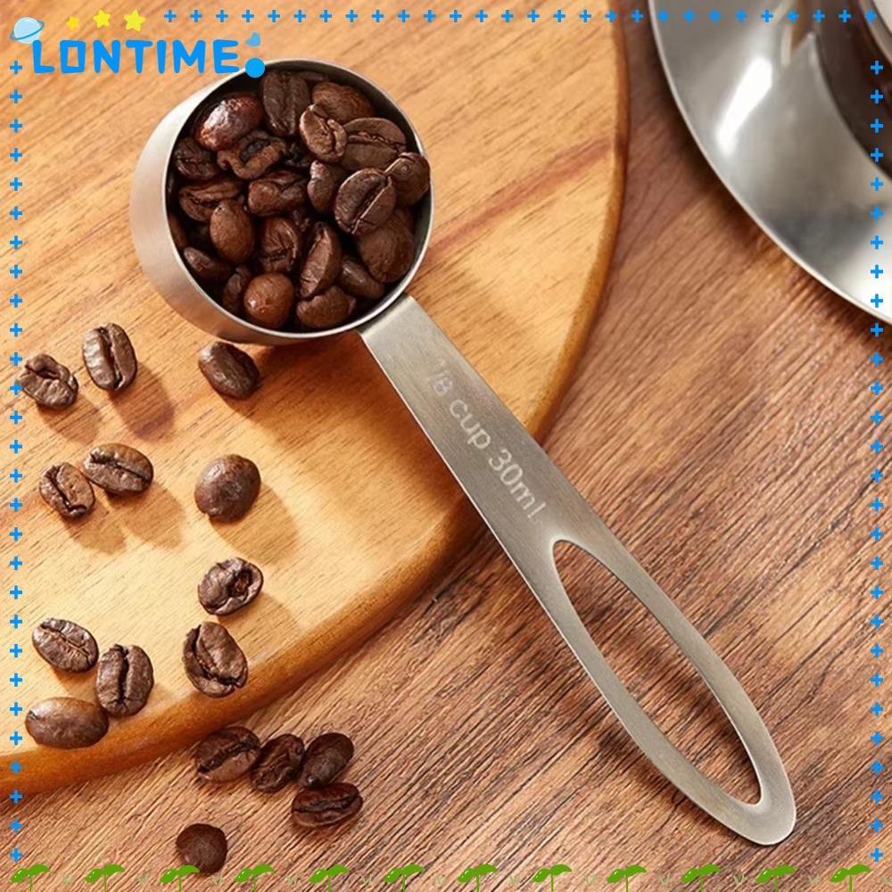 LONTIME ช้อนตวง,ช้อนกาแฟละเอียดอ่อน 30 มล.,ทนทาน 304 สแตนเลส 1/8 ถ้วยกาแฟ Scoop Bar Bar Bar Barista เครื่องมือ