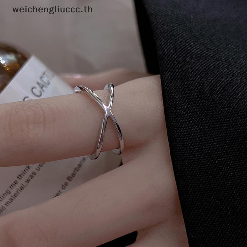 # chengliu # Bohemian Vintage Cross Gold Rings สําหรับผู้หญิงงานแต่งงานอินเทรนด์เครื่องประดับโซ่สแตน