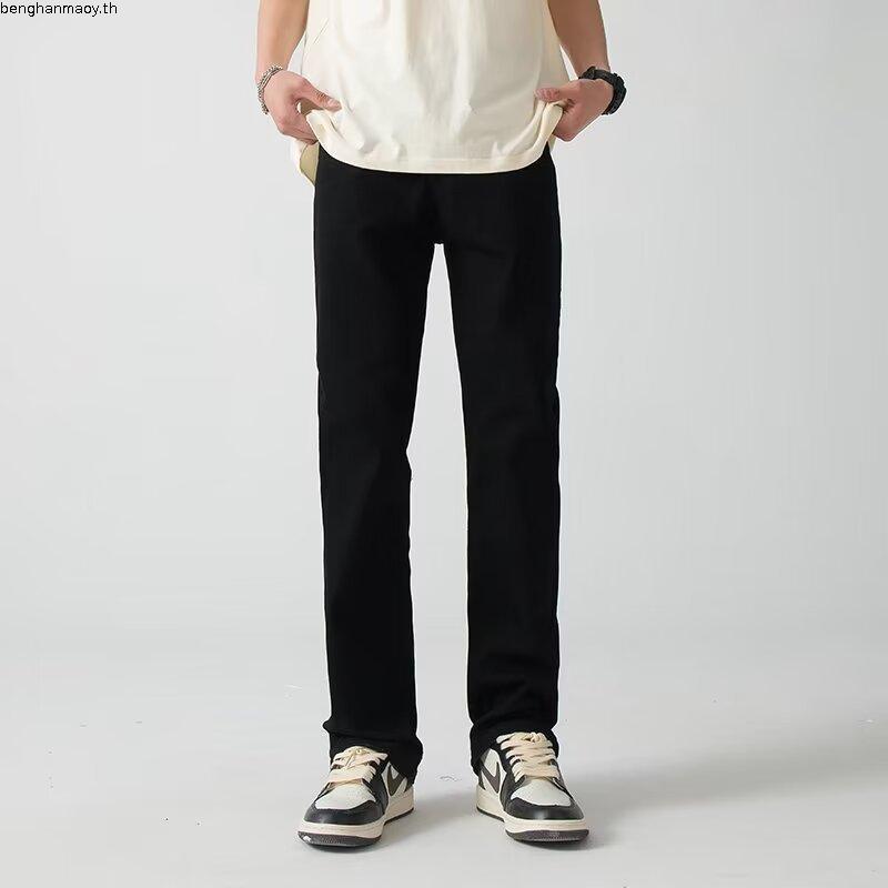 Mc JEANS กางเกงยีนส์ผู้ชาย กางเกงยีนส์ แม็ค แท้ ผู้ชาย กางเกงยีนส์ขายาว ขาตรง สีดำ ทรงสวย ใส่สบาย รุ