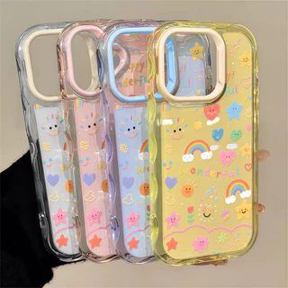 ✨จัดส่งฟรีภายในพื้นที่✨สภาพอากาศที่สวยงามเคสโทรศัพท์ซิลิโคนใสเหมาะสำหรับiPhone16 15 14 Pro Plus 13 12 11 PromaxเคสTPU
