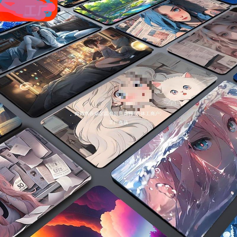 Mouse Pad Oversized Two-Dimensional Animation Boys and Girls E-Sports Wristband Computer Desk Pad Ga