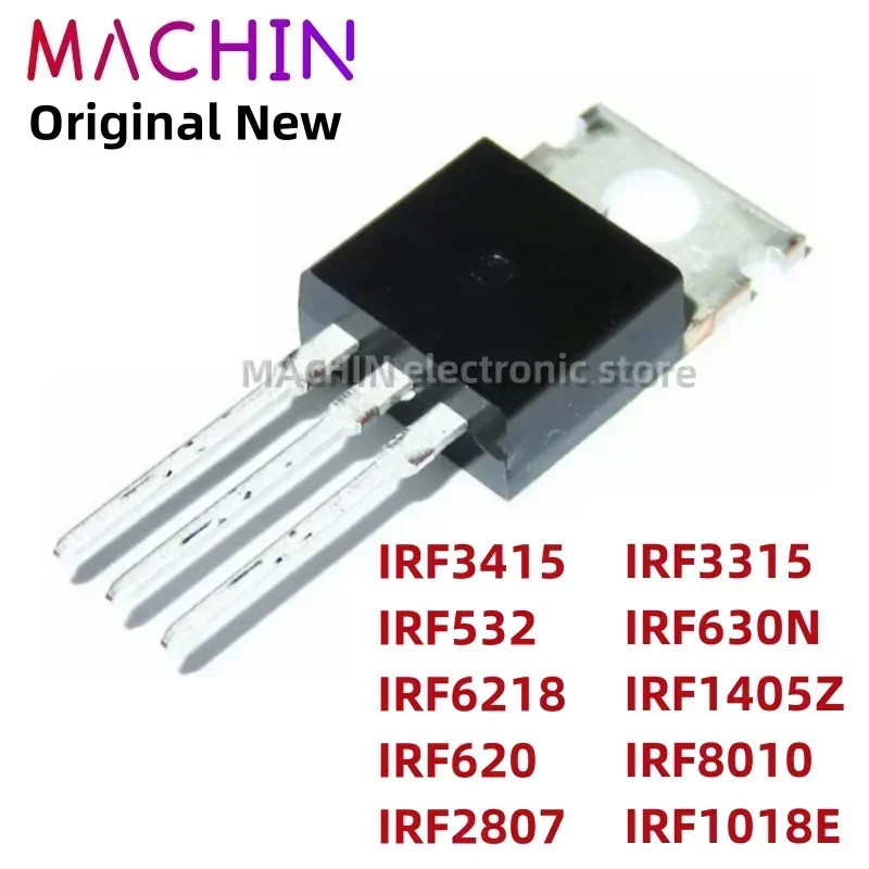 5 ชิ้น IRF3415 IRF532 IRF6218 IRF620 IRF2807 IRF3315 IRF630N IRF1405Z IRF8010 IRF1018E TO220 Field E