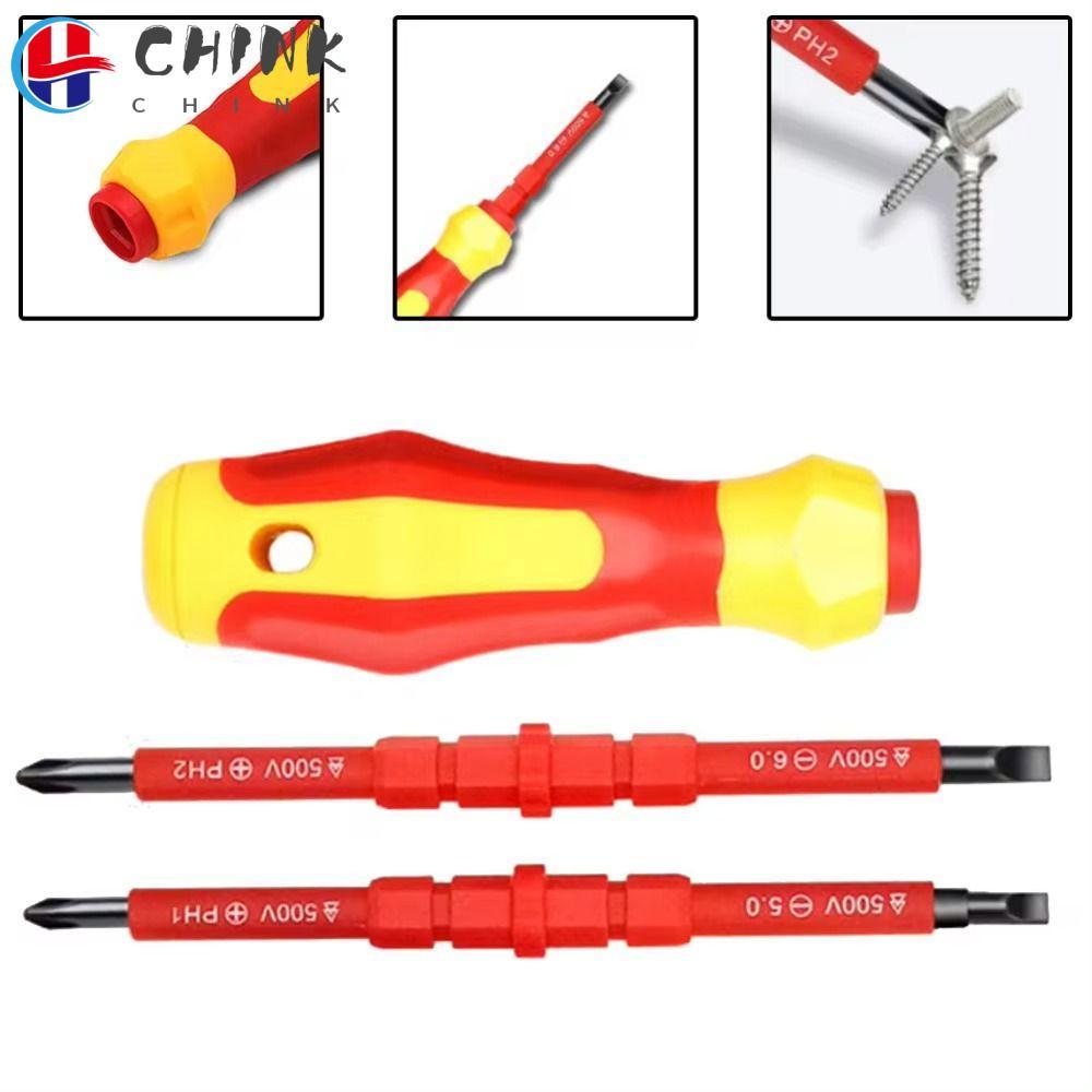 CHINK 3 ชิ้น/เซ็ตอเนกประสงค์ไขควง,Rive Nutdrivers Hand Tool Part Slotted Crossไขควงบิต, 3-In-1 ช่างไ