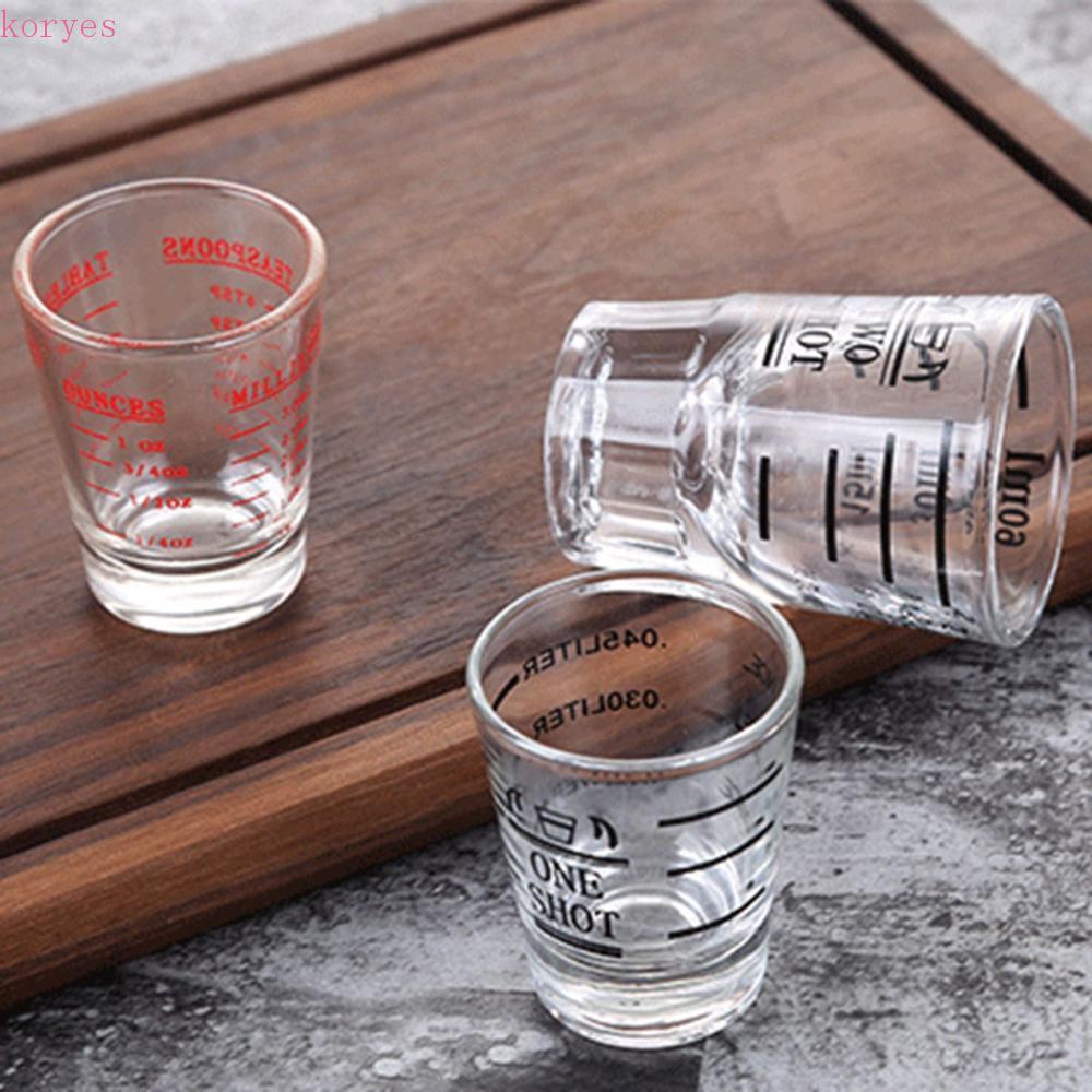 KORYES Jigger Coffee Espresso 1.5oz/45ml พร้อมแก้ว Scale Shot