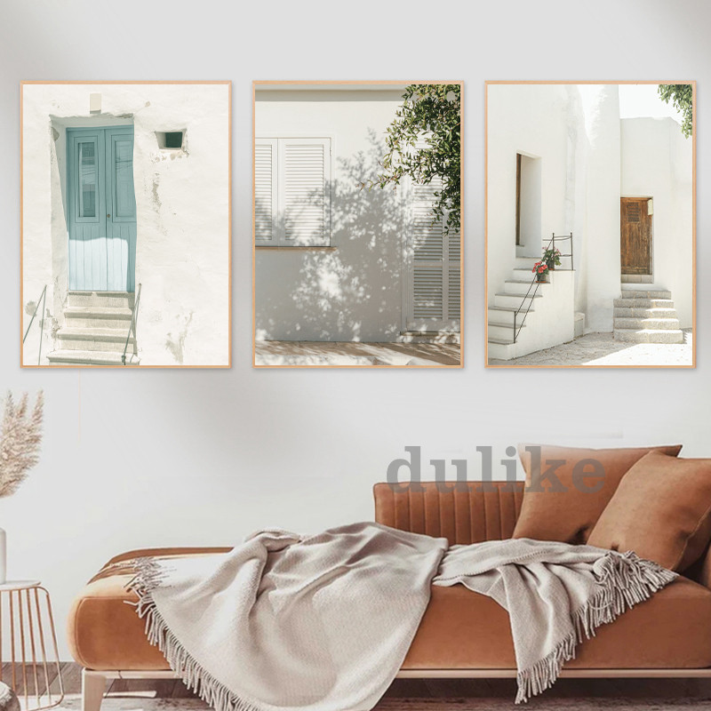 อิตาลีสถาปัตยกรรมโบราณ Puglia การถ่ายภาพโปสเตอร์ Travel Boho Wall ภาพผ้าใบภาพวาดตกแต่ง