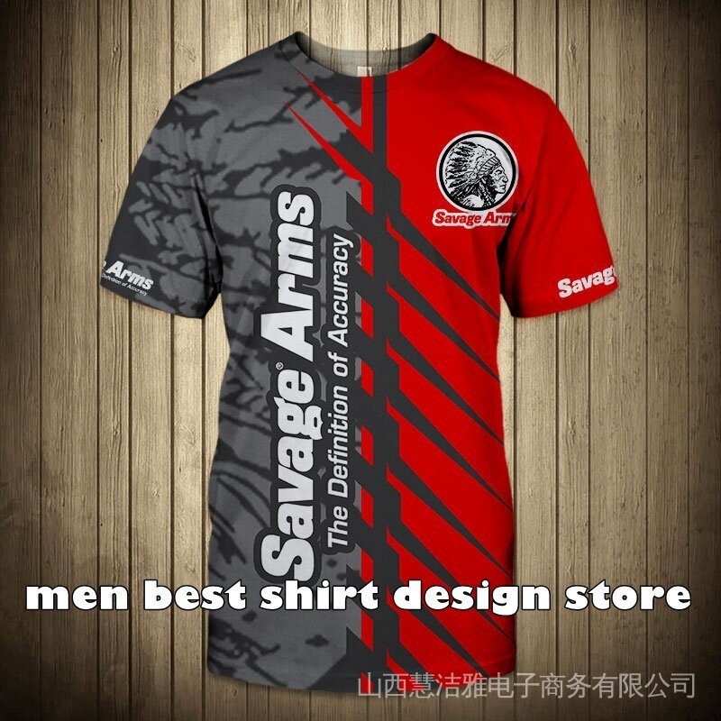 SAVAGE 3D แขน ALL OVER PRINT T เสื้อระเหิด 3D เสื้อยืด Breathable แขนสั้น Tee UB4N