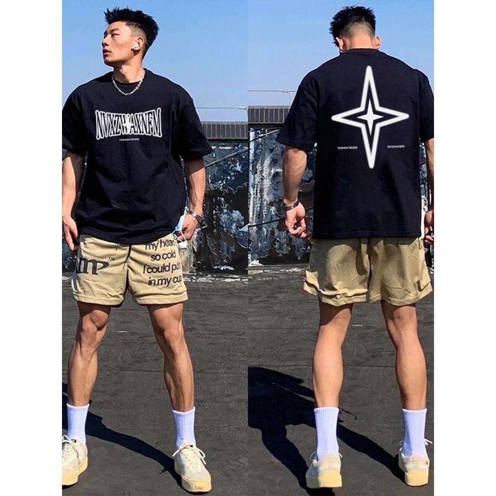 Top.basic🔥เสื้อแฟชั่น ใส่สบาย เสื้อยืดแขนสั้น ลาย เสื้อ"NVXZWAXNFM" ผ้านิ่ม OVERSIZE แฟชั่น ผ้าฝ้าย  สไตล์เกาหลี【COD】