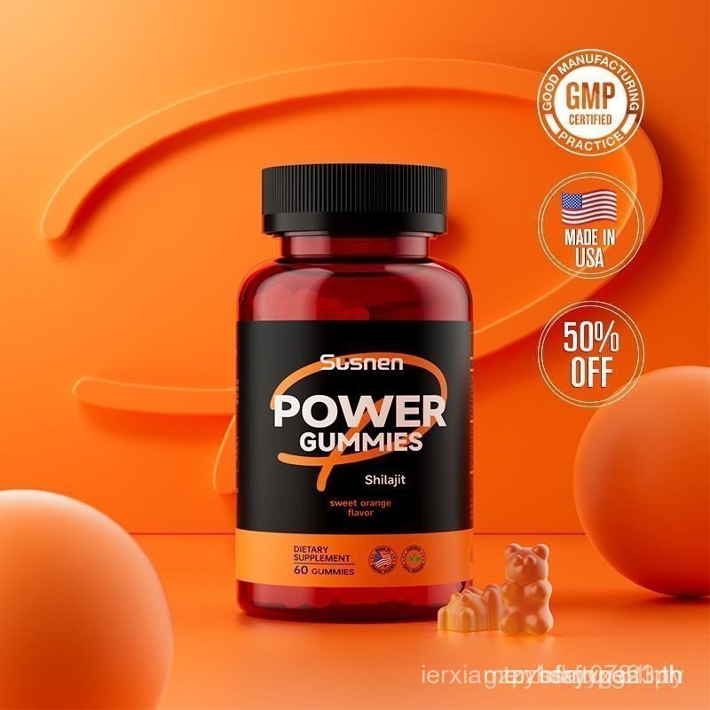 Susnen - POWER - Oyster Daily Dietary Supplement 60 Gummies Shilajit Gummies Taurine, - Made in USA 