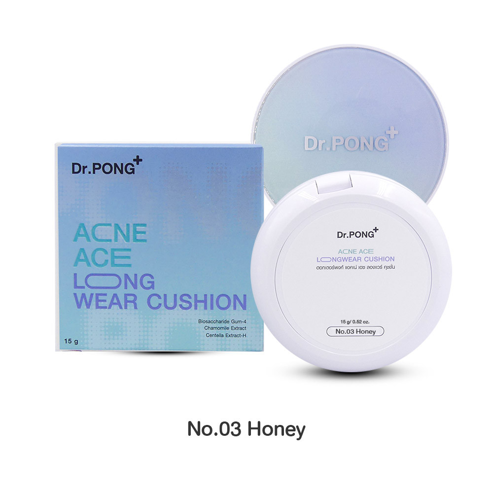 Dr.Pong Acne Ace Longwear Cushion No.03 Honey ตลับ 15 g