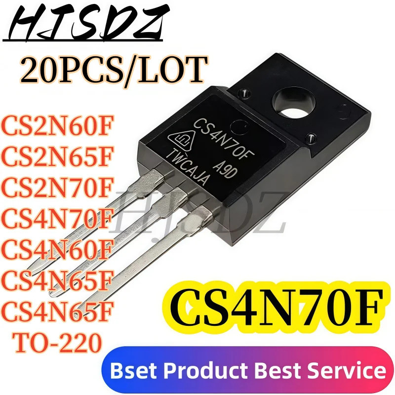 5PCS CS2N60F CS2N65F CS2N70F CS4N70F CS4N60F CS4N65F CS5N65F TO-220F Field Effect ทรานซิสเตอร์