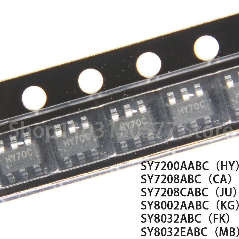 5PCS SY7200ABC(HY) SY7208ABC(CA) SY7208BC(JU) SY8002ABC(KG) SY8032ABC(FK) SY8032EB(MB) ชิป SOT2 ic