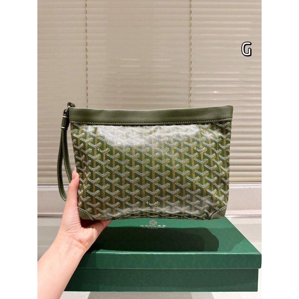 Goyard สไตล์ใหม่ผู้ชายผู้หญิงสไตล์เดียวกันกระเป๋าถือกระเป๋าแป้งกระเป๋าเครื่องสําอาง