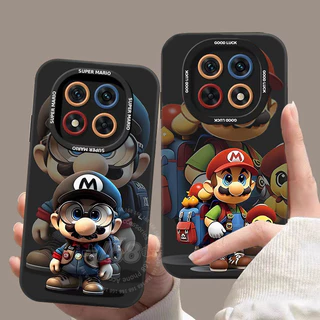 เคส Redmi Note 14 15 Pro 5G เคส Redmi Note 14 15 5G, 14 15 Pro Plus ลายการ์ตูนอนิเมะมาริโอ้ กันกระแทก พร้อมที่ป้องกันกล้อง หนังพร้อมสายโทรศัพท์ เคสซิลิโคนด้านนุ่ม