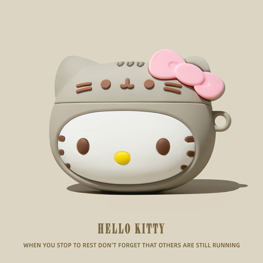 น่ารักการ์ตูน hello Kitty สําหรับ AirPods Pro3 นิ่มหูฟังไร้สายสําหรับ AirPods 4 Pro2 3 กรณีหูฟังอุปกรณ์เสริมฝาครอบป้องกัน - รูปที่ 4